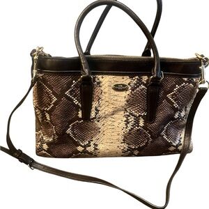 Coach Brown Satchel with Gold Hardware